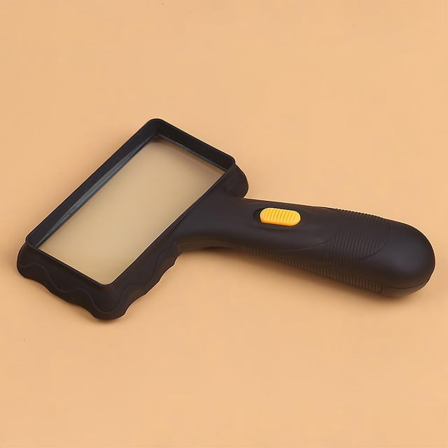 Lupa rectangular de mano, lupa con luz LED, lupa de lectura 2X para personas mayores, baja visión, degeneración macular