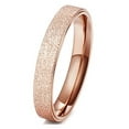thumbnail image 2 of Wedding Rings Womens 4mm Rose Titanium Band w/ Sand Blasted Glittery Top, 2 of 4