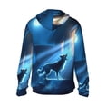 thumbnail image 3 of Uemuo A Wolf Barks Out A Window Pattern Women's Full Zip UPF 50+ Sun Protection Hoodie Jacket Long Sleeve Sun Shirt Hiking Outdoor Performance with Pockets-3X-Large, 3 of 9