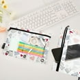 thumbnail image 4 of Cartoon Envelope Letter and Heart 2 Pack Pencil Pouch for 3 Ring Binder Smooth Zipper Folders with Pockets Clear Window Pencil Case, 4 of 6