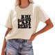 thumbnail image 2 of Gibobby Blusa Casual de Mujer Camiseta manga corta suelta 3D manga corta grande con estampado verano para mujer(BK1,G), 2 of 4