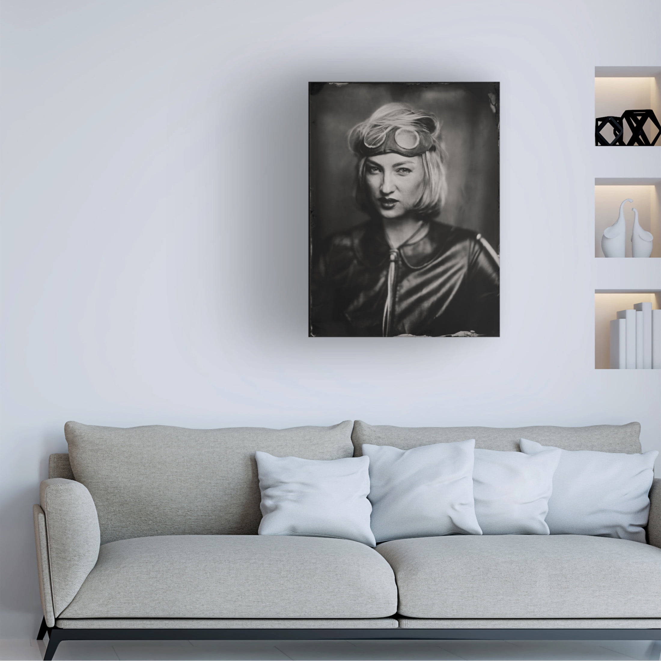 Canvas Wall Art - Dzmitry Az 'Olga, Wet Plate 18 X 24 Cm' Wall Art for Living Room, Bedroom, or Office D?cor by Trademark Fine Art - 14 x 19 Inches