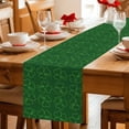 thumbnail image 5 of Table Runner - 120 Inch Long, St. Patrick's Day Kitchen Dining Table Runner Dresser Scarves, Spring Green Shamrock Lucky Leaves Farmhouse Decor for Coffee Tables Wedding Party Banquet, 5 of 8
