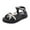 Black, variant on Tkrady Girls Sandals Spring Summer New Comfortable Soft Soles Open Toe Shoes, Sizes 4-12 Years