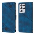 thumbnail image 2 of Compatible avec Samsung Galaxy S21 Ultra 5G Étui en Cuir PU Classique Embossé avec Porte-Cartes Étui Antichoc, 2 of 5