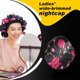 thumbnail image 5 of Guardurnaity Gorros de satén de ala ancha para mujer, gorro de noche para dormir, bufanda para la cabeza, gorro para dormir, gorros suaves, Sombreros Negro, 5 of 6