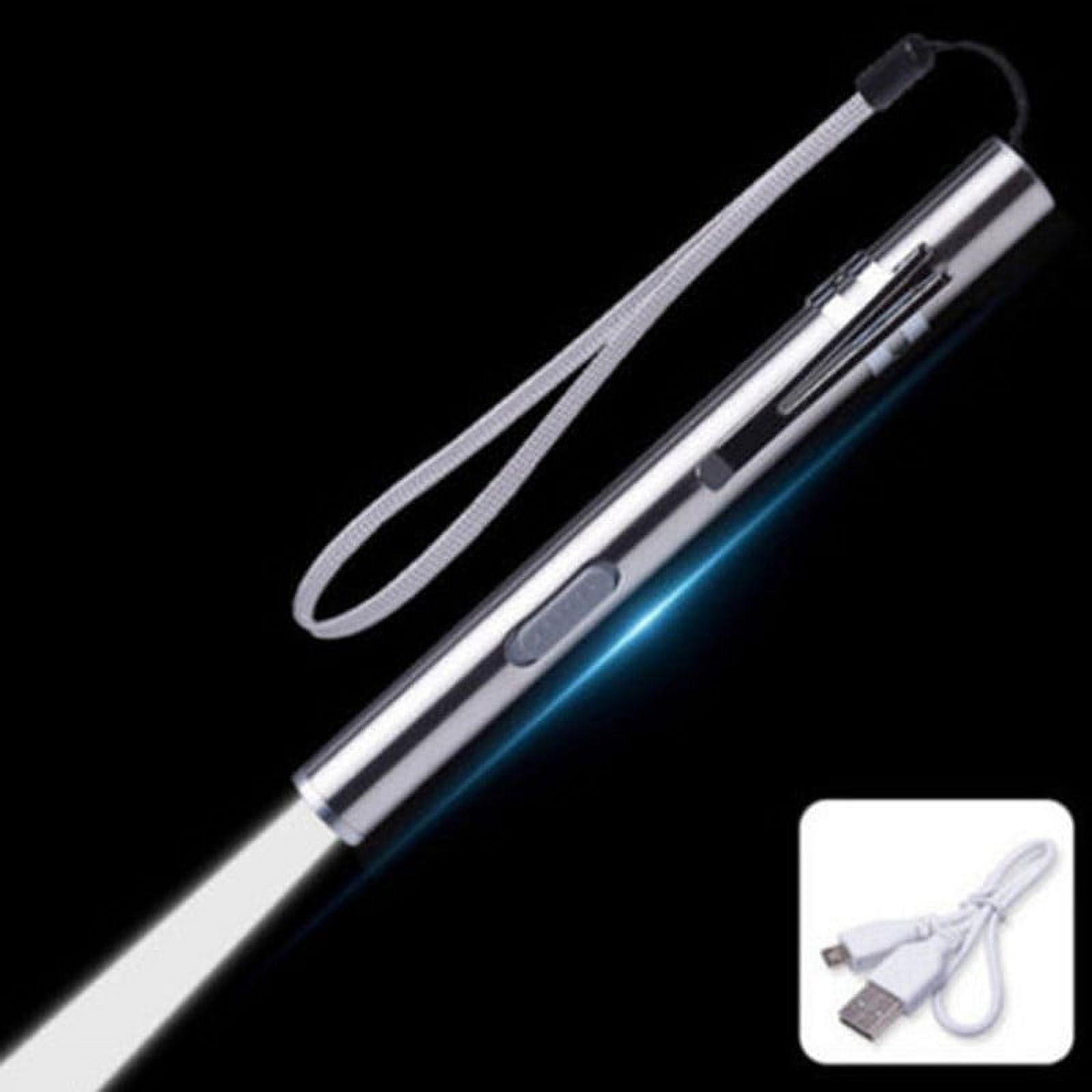 1Pc Pen Light Flashlight with USB Cable 45 lm Rechargeable Small Bright Penlight LED Pen Flashlight Pocket Flashlight for Camping Outdoor Work Repair