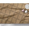 thumbnail image 2 of Soimoi Brown Japan Crepe Satin Fabric Tendril & Abstract Decor Fabric Printed Yard 42 Inch Wide, 2 of 3