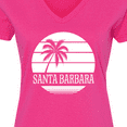 thumbnail image 4 of Inktastic Santa Barbara California Palm Tree Women's V-Neck T-Shirt, 4 of 5
