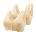 thumbnail image 1 of Levmjia Full Coverage Sports Bras For Women 2 Pack Front Closure Bras Wireless Bras Super Supportive Sports Bras, 1 of 5