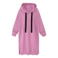 thumbnail image 3 of Women's Long Hooded Lined Sweater Dress Women Hoodie Sweatshirts Womens Wide Neck Hoodie Winter Apparel Womens Zip Sweater Women's Hoodie Sweatshirt with Snaps Womens Hoodies And Sweatshirts Womens, 3 of 3