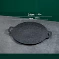 thumbnail image 3 of Griddle Grill, Grill Griddle, 9.4 in Round, Griddle Stone, Korean Bbq Grill Pan, Portable Camping Grill, Outdoor Cooking, Black, Dual Handles, 1 Pc, 3 of 7