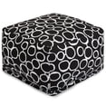thumbnail image 2 of Majestic Home Goods Indoor Cotton Gray Fusion Ottoman Pouf, 2 of 5