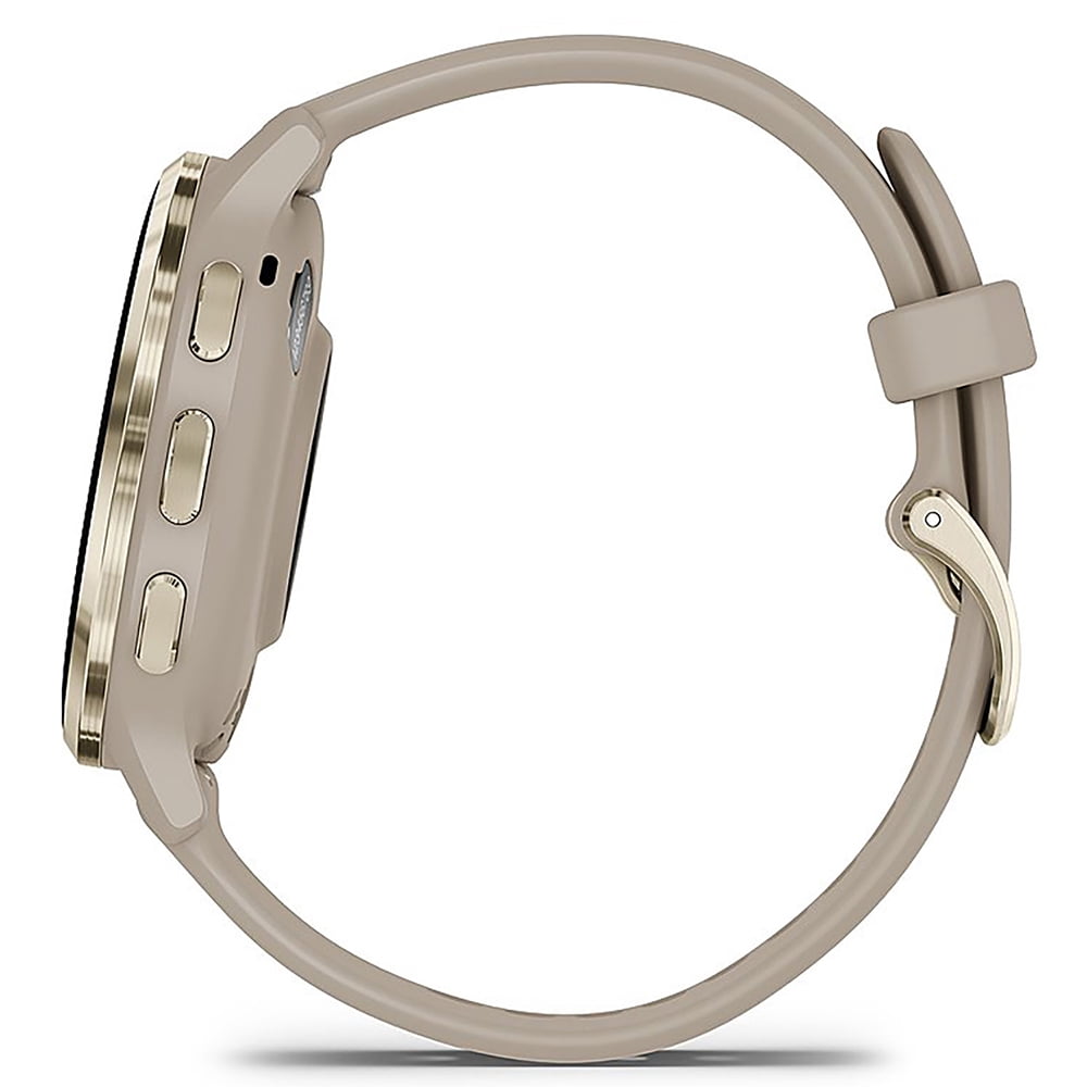Restored Garmin 010-N2785-02 Venu 3S Health Fitness GPS Smartwatch Soft Gold Bezel / Gray Band 41mm (Refurbished) Bundle with 2 YR CPS Enhanced Protection Pack