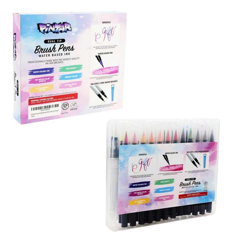 Dual Tip Watercolor Ink brush tip pens