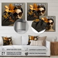 thumbnail image 4 of Designart "Golden Luxe butterfly woman portriat In Yellow and Black"Dior Metal Wall Art Yellow Glam Living Room Wall Art, 4 of 6