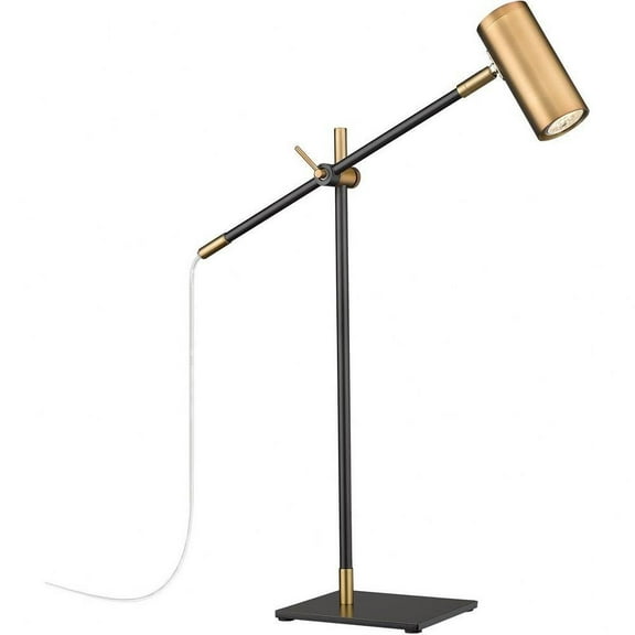 1 Light Table Lamp in Architectural Style-21.75 inches Tall and 6 inches Wide-Matte Black/Olde Brass Finish Bailey Street Home 372-Bel-4619914