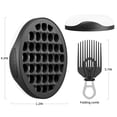 thumbnail image 2 of Juego de cepillos para rizar FIABC Silicone Twist Hair Afro Pick Black, 2 of 9