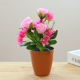 thumbnail image 1 of Artificial Bonsai Aesthetic Fine Workmanship Exquisite Living Room Artificial Rose Bonsai, 1 of 4