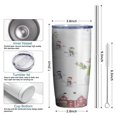 thumbnail image 6 of 20oz Tumblers White Christmas Snowman Pattern Stainless Steel Vacuum Insulated Double Wall Travel Tumbler Cups Mug with Lid and Straw,Cleaning Brush for Cold & Hot Drinks, 6 of 7