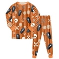 thumbnail image 6 of Gerichy Boys Girls Pajamas Sets Halloween Pajamas Cute Print Long Sleeve Top and Pants Soft Sleepwear 2Pcs Kids Holiday Pajama Sets 2T-9T, 6 of 7