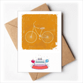 thumbnail image 1 of Bicycle Sport Illustration Yellow Pattern Happy Birthday Greeting Cards Envelopes Blank, 1 of 3