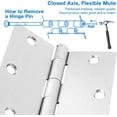 18 Pack Brushed Nickel 3.5 Inch Door Hinge for Doors Interior Door ...