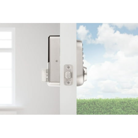 Kwikset - Halo Smart Lock Wi-Fi Replacement Deadbolt with App/Keypad/Key Access - Satin Nickel