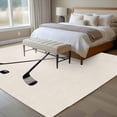 thumbnail image 4 of 6'x9' Area Rugs, Beige Indoor Outdoor Area Rug for Living Room Bedroom, Simple Gradient Ice Hockey Funny Sport Game Art Washable Bathroom Rugs Kitchen Floor Carpet Mats Home Decor Aesthetic, 4 of 8