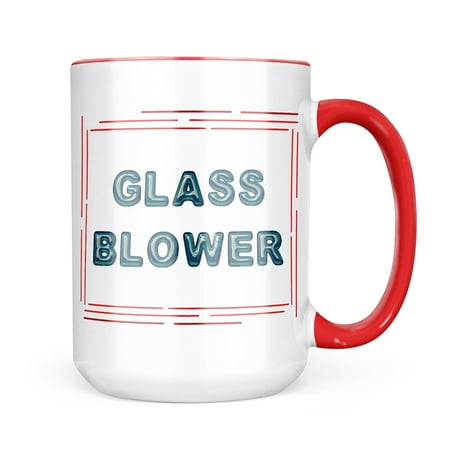 

Neonblond Glass Blower Blue Green water like Glass Mug gift for Coffee Tea lovers