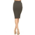 thumbnail image 3 of Women's Pull On High Waist Casual Office Bodycon Solid Pencil Skirt S-3XL, 3 of 5