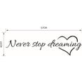 thumbnail image 1 of Openpig Motivational Wall Decal - Removable PVC Sticker with "Never Stop Dreaming" Quote and Colorful Words - Inspirational Wall Art for Kids Bedroom or Study Room, 1 of 5