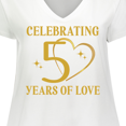 thumbnail image 4 of Inktastic 50th Wedding Anniversary 50 Years Women's Plus Size V-Neck T-Shirt, 4 of 5