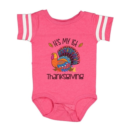 

Inktastic 1st Thanksgiving Holiday Turkey Gift Baby Boy or Baby Girl Bodysuit