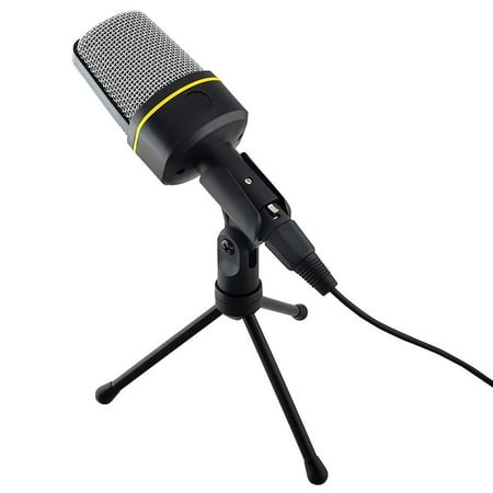 Insten 3.5mm Studio Professional Microphone Mic with Stand For Audio Sound Recording Skype Desktop PC Laptop Notebook