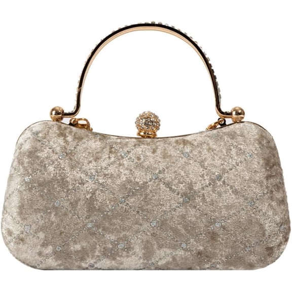 Small Velvet Evening Tote Bag Women Sparkly Suede Clutch Handbag and Purse Party Evening Handbag Elegant Satin Purse