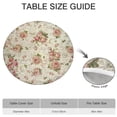 thumbnail image 6 of Pioneer Flower Floral Print Pattern Round Fitted Tablecloth with Elastic Edge,Dining Table Cover Waterproof,Outdoor Round Tablecloth for Camping,Dining,Indoor and Outdoor, 6 of 7