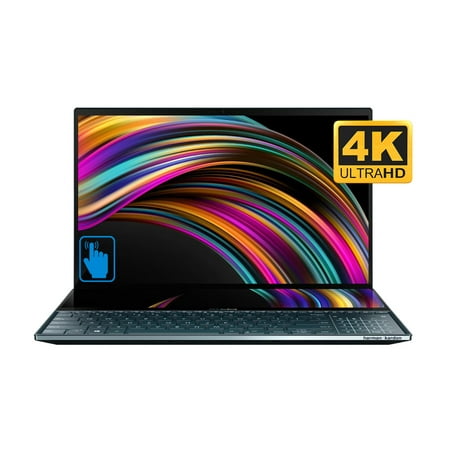 ASUS ZenBook Pro Duo UX581GV Gaming & Business Laptop (Intel i7-9750H 6-Core, 16GB RAM, 4TB PCIe SSD, 15.6" Touch 4K Ultra HD (3840x2160), NVIDIA RTX 2060, Wifi, Win 10 Pro) (Used)