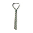 thumbnail image 3 of Abstract Necktie, Traditional Mosaic Art, Dress Tie, 3.7", Cream Peacock Green, by Ambesonne, 3 of 3