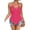 Hot Pink, variant on Women's Halter Cami Top V Neck Double Strap Hollow Out Sleeveless Handkerchief Tank Blouse Fashion for Vacation L