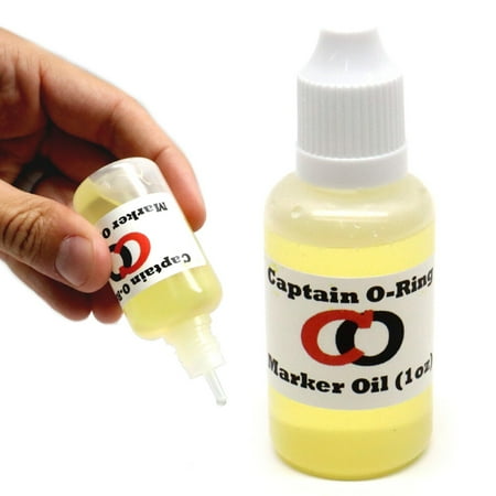Marker Oil Lube 1 oz 30cc by Captain O-Ring - Dropper Oil Lubricant for Paintball Markers Airsoft and Air Guns