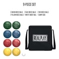 thumbnail image 2 of Realplay Classic Bocce Ball Set, 9-Piece Outdoor Lawn Game with Carry Case, 2 of 5
