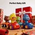 thumbnail image 7 of 4-Pack Press and Go Toy Cars for Toddlers 1-3, Animal Racing Car Infant Play Vehicle Set, Montessori Toys for 1 Year Old Boy Girl Birthday Gift, Push and Go Cars for Baby 6-12 12-18 Months, 7 of 7