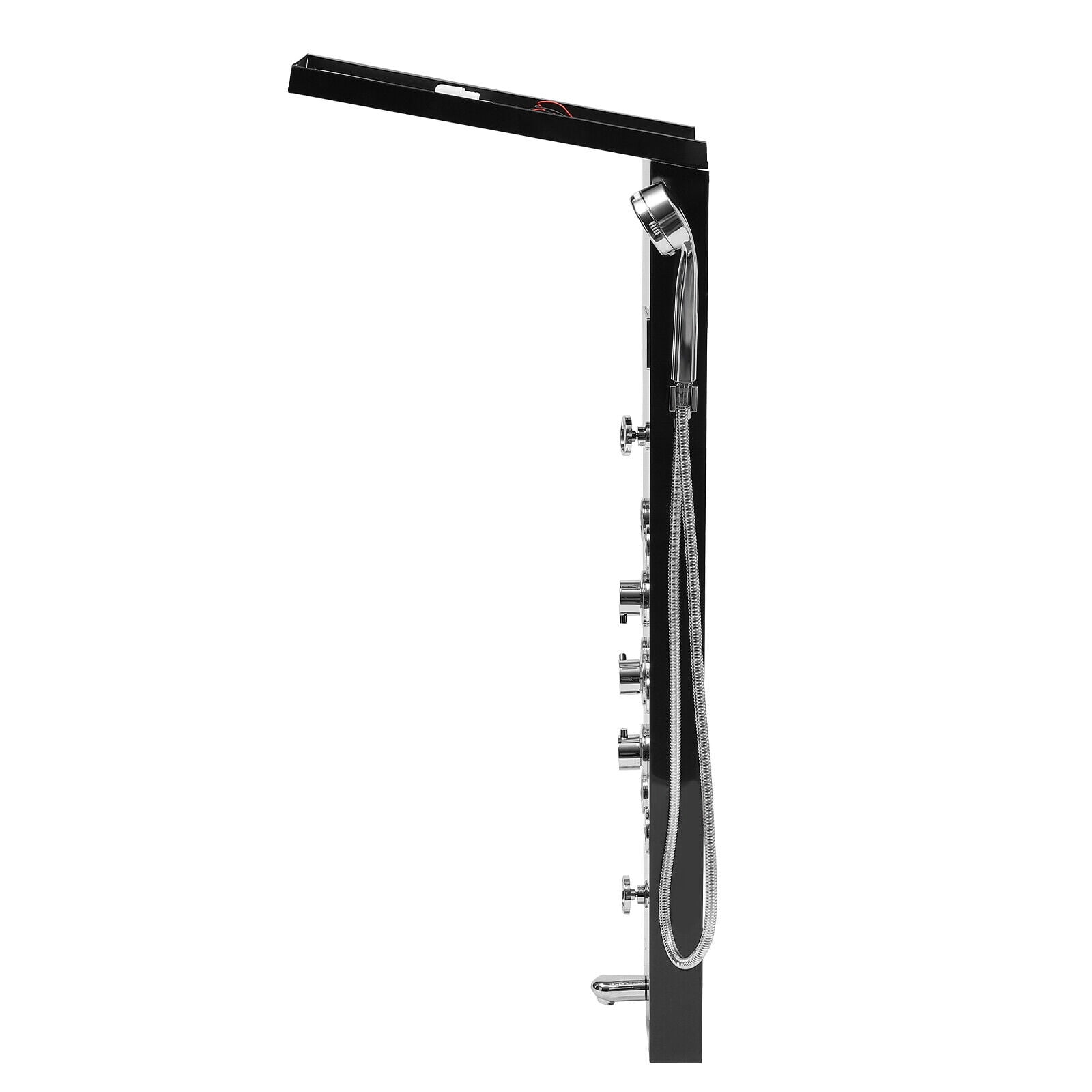 Shower Panel Tower System Stainless Steel Rain Massage Full Body Shower System Hydroelectricity Display w/Jets