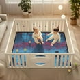 thumbnail image 2 of WOBOGO Black Haired Lass Baby Playmats Extra Large Waterproof Rollable Activity Pads for Toddlers 50×50inch, 2 of 7