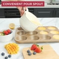 thumbnail image 5 of COOK WITH COLOR Mixing Bowls Set 4-pcs, Non-Slip Mixing Bowls with Pour Spouts & Handles, Ombre Red, 5 of 7
