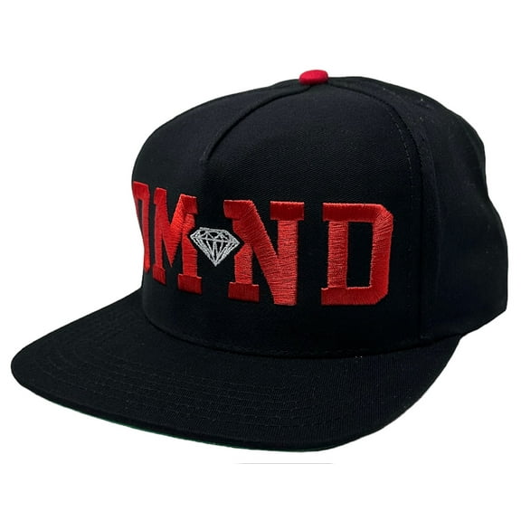Diamond Supply Co. Men's Block DMND Embroidered Logo Snapback Hat Cap (Black)
