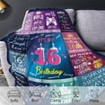 thumbnail image 3 of 16th Birthday Presents for Girls Throw Blanket 50"x60" Sweet 16 Presents for Girls Flannel Blanket for Couch Bed 16th Birthday Decorations for Girls Best Teenage Girl Presents, 3 of 6