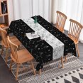 thumbnail image 2 of Duangreer Halloween Rectangle Tablecloth, Black Spiderweb Skull Print, Table Cover with Waterproof Wrinkle Resistant for Party Decors, 60 x 70 Inch, 2 of 6