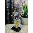 thumbnail image 6 of Medieval Knight Crusader Axeman Dollhouse Miniature Figurine 4" H Suit of Armor, 6 of 7